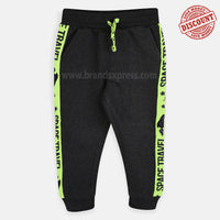 KK Side Green  Stripe Dark Grey Fleece Trouser 7968