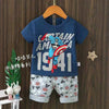 Captain America Navy Blue & Grey 2 PC Short Set 9678