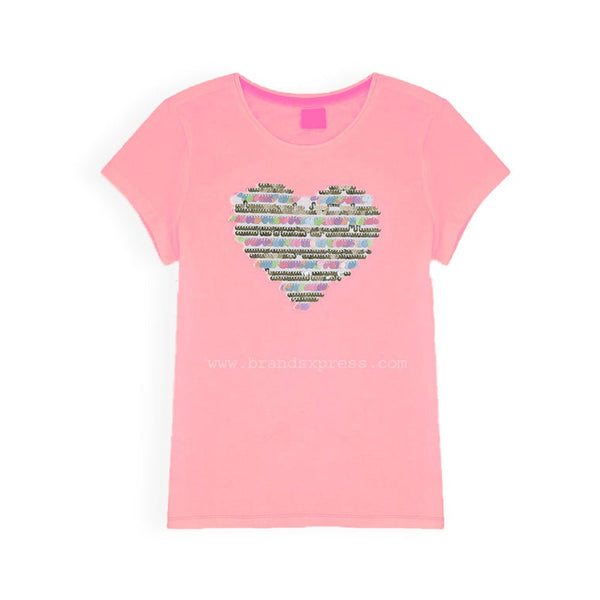 SOLV Reversible Sequence Heart Pink Top 4947