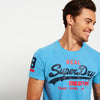 SD Real Light Blue with Dry Print Blue and Red Tee Shirt