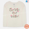 GRG Glitter Rose Full Sleeves White T shirt 10367