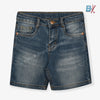 B.X Copper Button Mid Blue Denim Shorts 9304