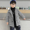 DDM Black & White Burberry Check Warm Coat 10538