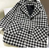 DDM Black & White Burberry Check Warm Coat 10538