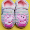 PP Peppa Aplic Pink Grey Stripes Warm Shoes 10631
