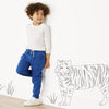 LUP Lion Printed Royal Blue Winter Trouser for Boys