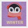 B.X Winter Headphone Penguin Purple Sweatshirt 8493