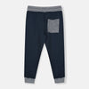 LF Contrast Back Pocket Navy Blue Trouser 8197