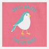 B.X Sweet Winter Pretty Bird Print Pink Sweatshirt 8490
