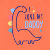 B.X I Love My Daddy Dino Print Orange Sweatshirt 8478