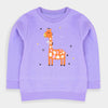 B.X Giraffe Printed lavender Sweatshirt 8015