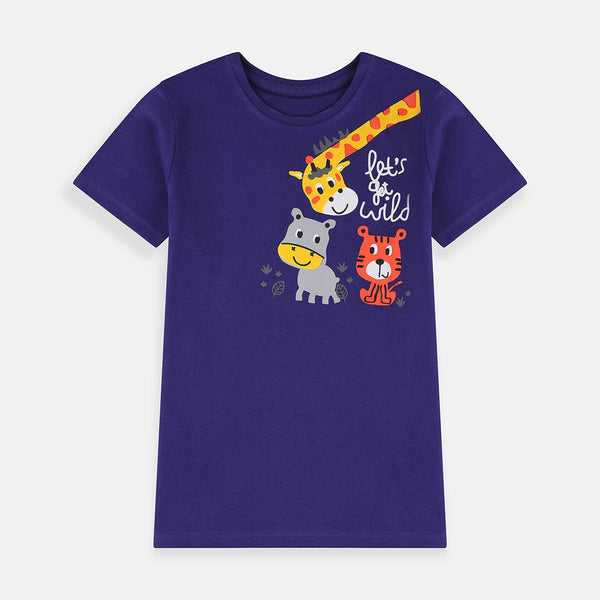 B.X Lets Get Wild Navy Blue Tshirt 7076
