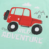 B.X Wild Adventure Jeep Sea Green Tshirt 4980