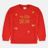 B.X Little Dream Embroidery Red Sweatshirt 3417
