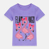 B.X Flamingo Print Purple Tshirt 4973
