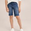 MNG Plain Mid Blue Denim Shorts 10734