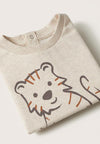 ZR Tiger Print  Biscuit Brown Sweatshirt 9879