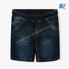B.X Contrast Cord Dark Blue Denim Shorts 9237