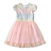 VKT Rainbow Chest Star Bottom Pink Frill Frock 8719