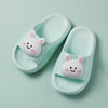 XZ Rabbit Face Aqua Green Slippers 9416