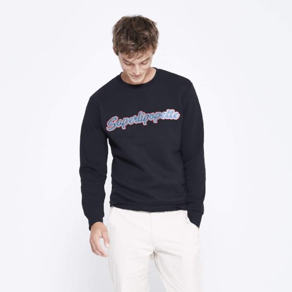 CLO Round Neck Dark Blue Fleece Sweatshirt 5101