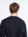 CLO Round Neck Dark Blue Fleece Sweatshirt 5101