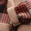 F.Happiness Square Pocket Red & Beige  Warm Woolen Coat 10533
