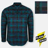 TT Thin Red Lines Green Check Casual Shirt 8110