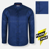 ZR Textured Fabric Navy Blue Casual Shirt 8140