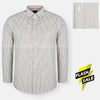 H Brown And White Line Casual Shirt 8137