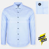 ZR Textured Fabric Light Blue Casual Shirt 8143