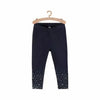 MX Silver Foil Bottom Dots Navy Blue Legging 4415