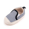 CN Dark Blue & White Stripes  Soft Bottom Booties  10325