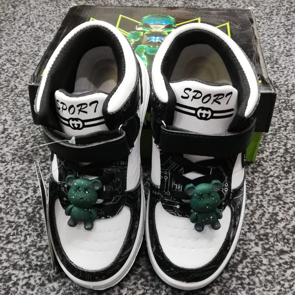 HM New Sports Grey Logo White Shoes 10660