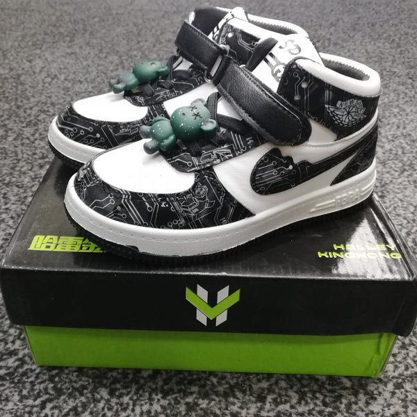HM New Sports Grey Logo White Shoes 10660