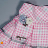 CNP Polka Dots Style Flower Top With Pink Check Shirt 2 Piece Set 10857