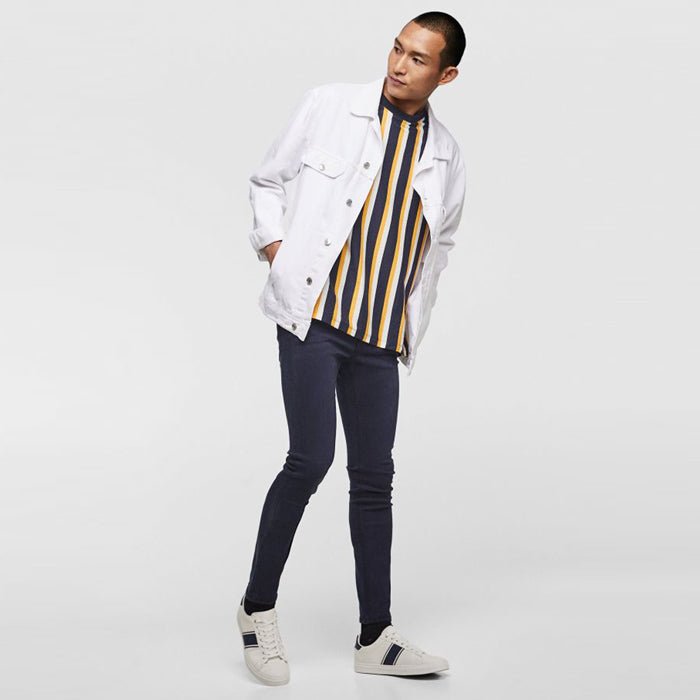 ZR Man Power Stretch Navy Blue Skinny Denim