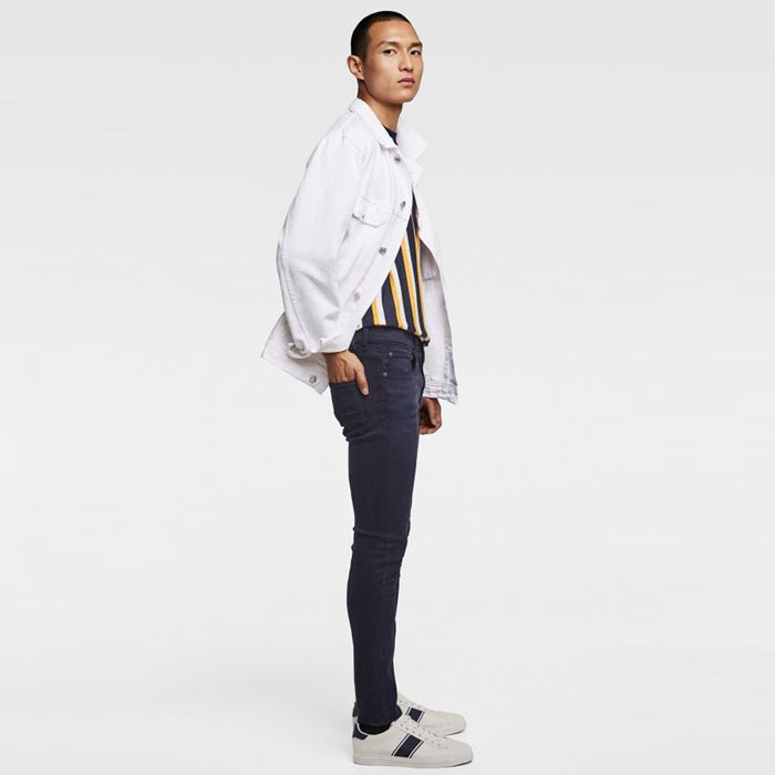 ZR Man Power Stretch Navy Blue Skinny Denim