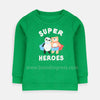 B.X Super Heros Green Sweatshirt 8018