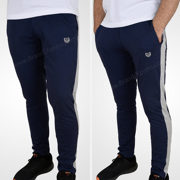 GAR Side Panel Dotted Cord Navy Blue Trouser 9369