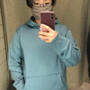 TTH Plain Teal Kangaro Pocket Fleece Hoodie 9944