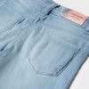 OM Light Blue Jeans With Pink Bow 1014