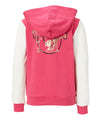 TR Front Badge Pink With White Zipper Hoodie Tracksuit 10267